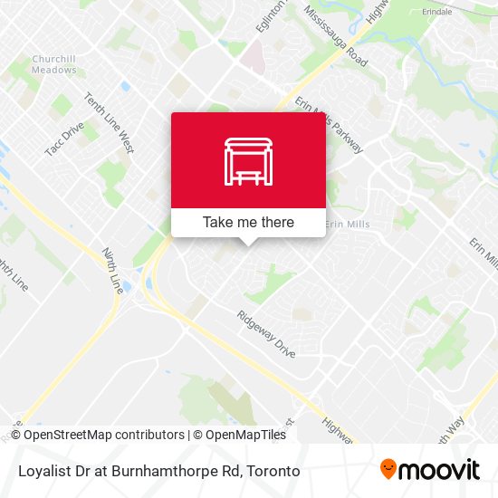 Loyalist Dr at Burnhamthorpe Rd map