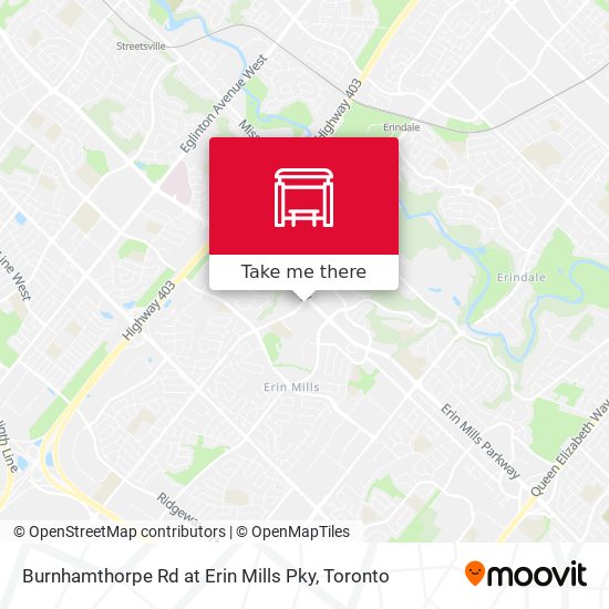 Burnhamthorpe Rd at Erin Mills Pky map