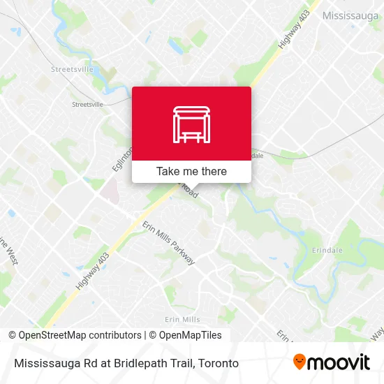 Mississauga Rd at Bridlepath Trail map