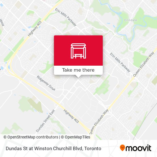 Dundas St at Winston Churchill Blvd map