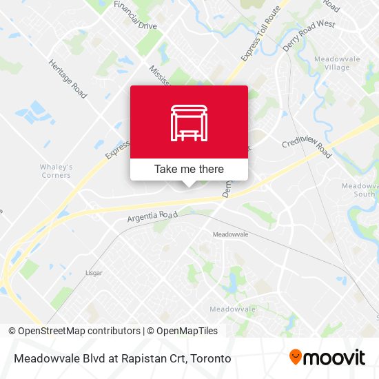 Meadowvale Blvd at Rapistan Crt map
