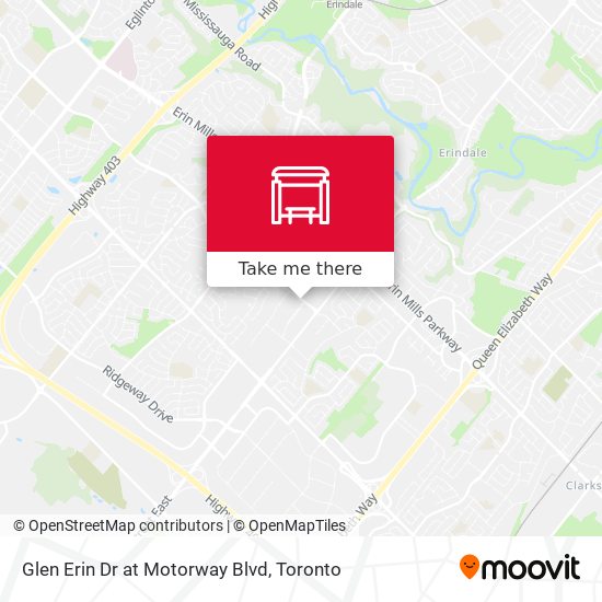 Glen Erin Dr at Motorway Blvd map
