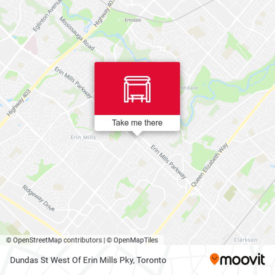 Dundas St West Of Erin Mills Pky map