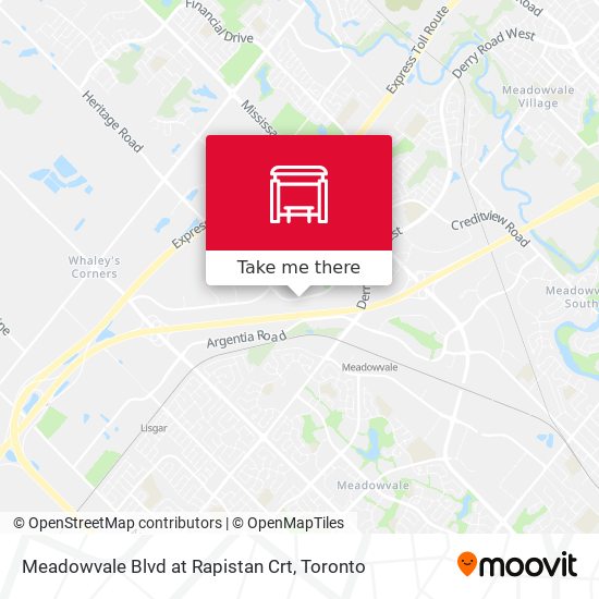 Meadowvale Blvd at Rapistan Crt map