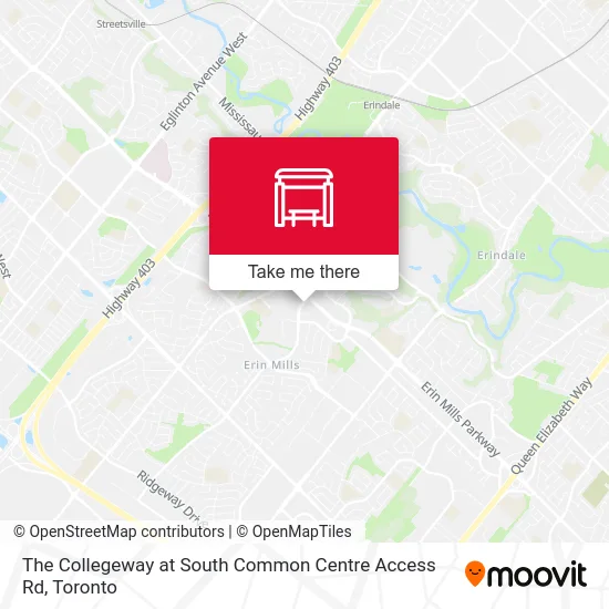 The Collegeway at South Common Centre Access Rd map