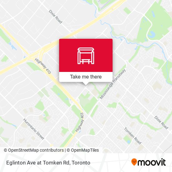 Eglinton Ave at Tomken Rd map