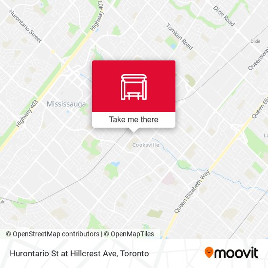 Hurontario St at Hillcrest Ave map