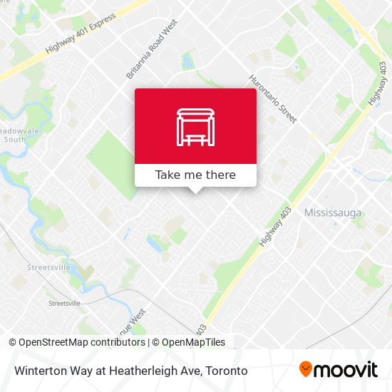 Winterton Way at Heatherleigh Ave map