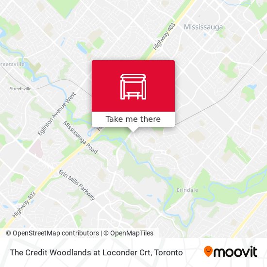The Credit Woodlands at Loconder Crt map