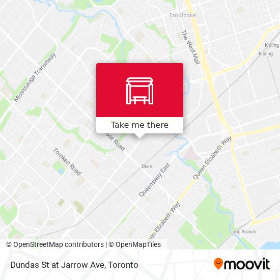 Dundas St at Jarrow Ave map