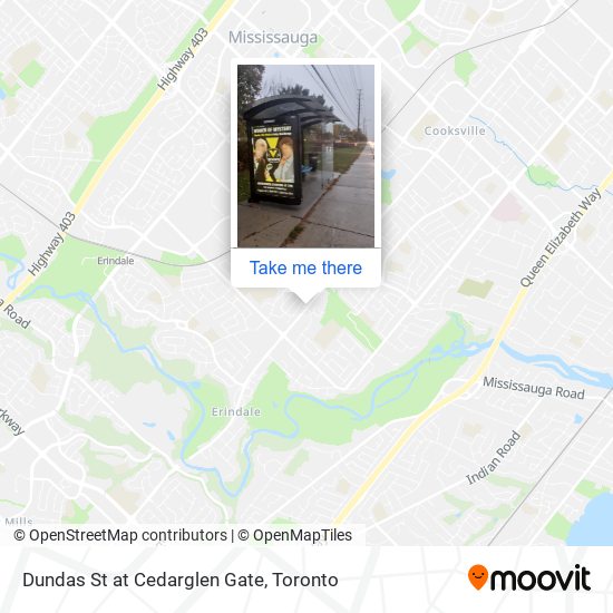 Dundas St at Cedarglen Gate map