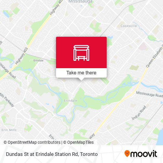 Dundas St at Erindale Station Rd map