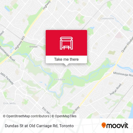 Dundas St at Old Carriage Rd map