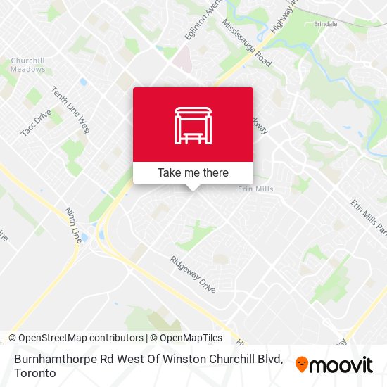 Burnhamthorpe Rd West Of Winston Churchill Blvd map