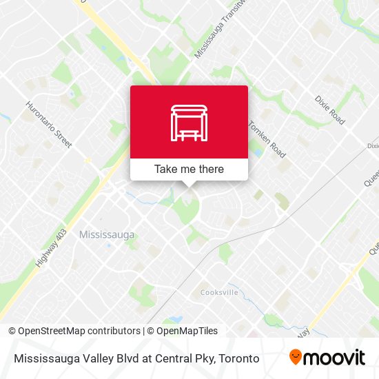 Mississauga Valley Blvd at Central Pky map