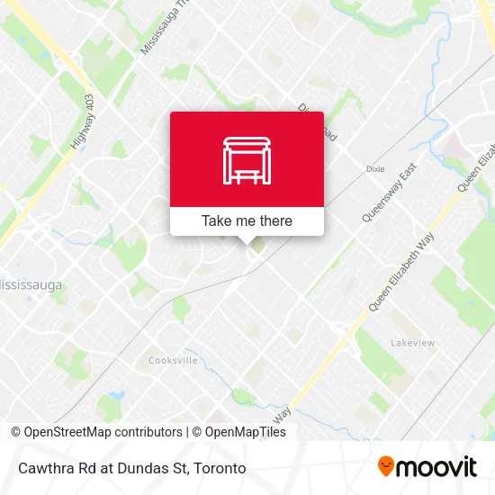 Cawthra Rd at Dundas St map