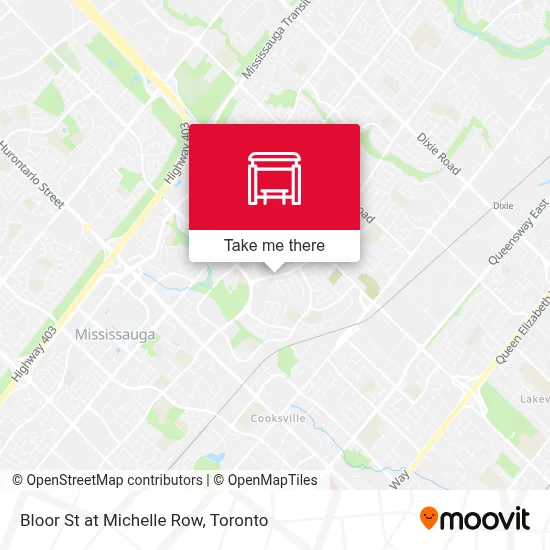 Bloor St at Michelle Row map