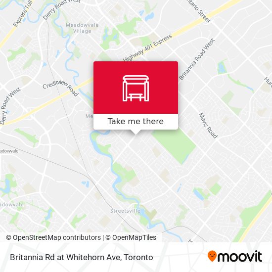 Britannia Rd at Whitehorn Ave map