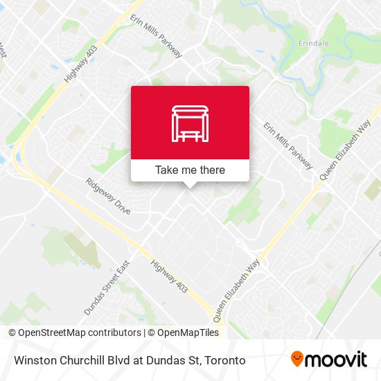 Winston Churchill Blvd at Dundas St map