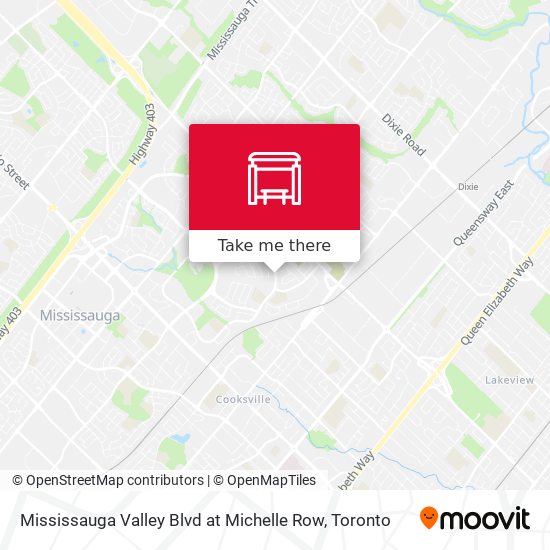 Mississauga Valley Blvd at Michelle Row map