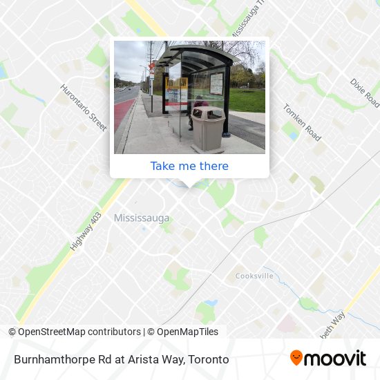 Burnhamthorpe Rd at Arista Way map