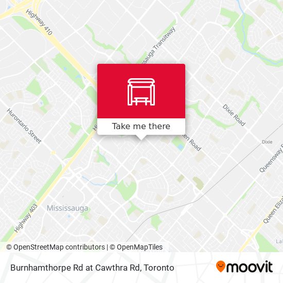 Burnhamthorpe Rd at Cawthra Rd map