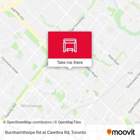 Burnhamthorpe Rd at Cawthra Rd map