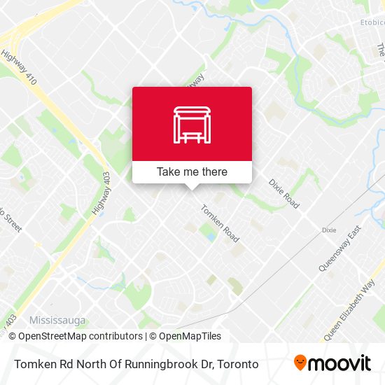 Tomken Rd North Of Runningbrook Dr map