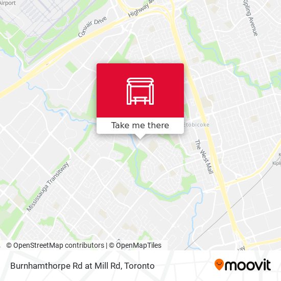 Burnhamthorpe Rd at Mill Rd map