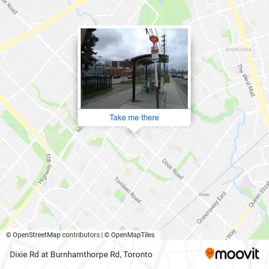 Dixie Rd at Burnhamthorpe Rd plan