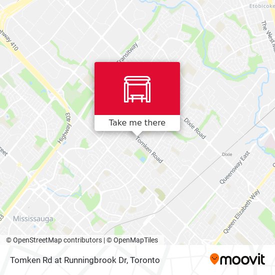 Tomken Rd at Runningbrook Dr map