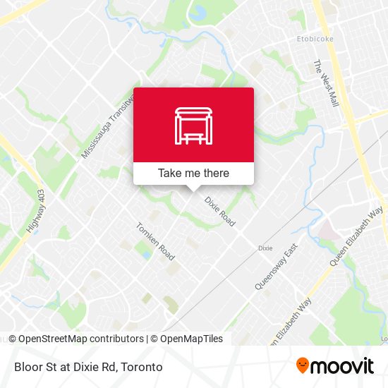 Bloor St at Dixie Rd map