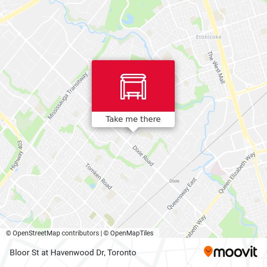 Bloor St at Havenwood Dr map