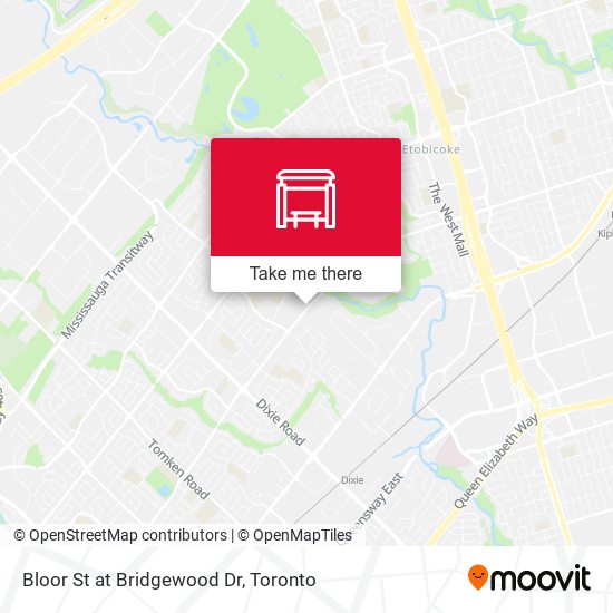 Bloor St at Bridgewood Dr map