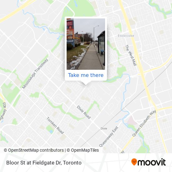 Bloor St at Fieldgate Dr map