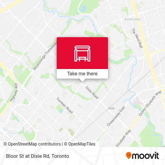 Bloor St at Dixie Rd map