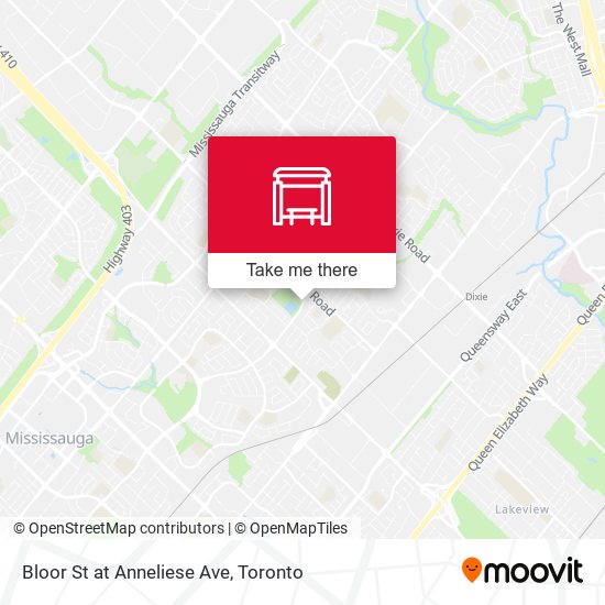 Bloor St at Anneliese Ave map