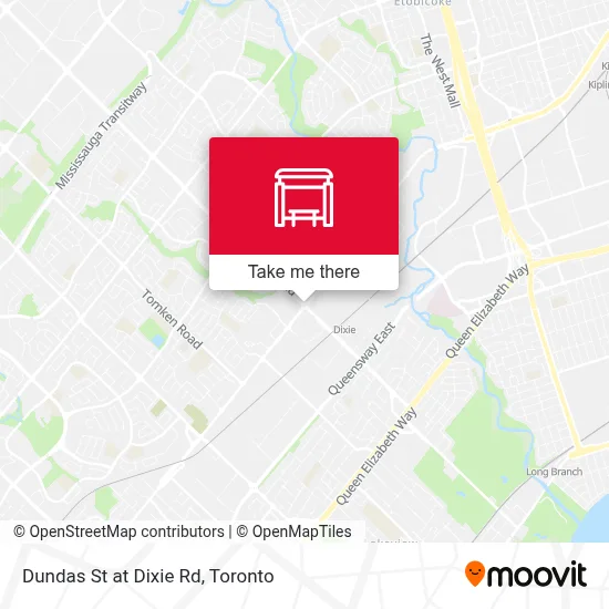 Dundas St at Dixie Rd map