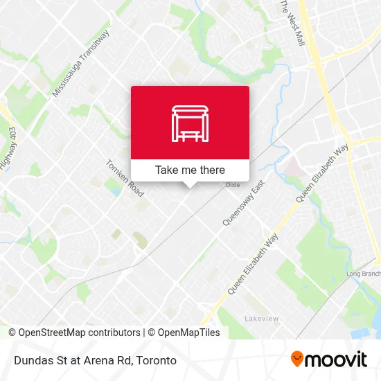 Dundas St at Arena Rd map