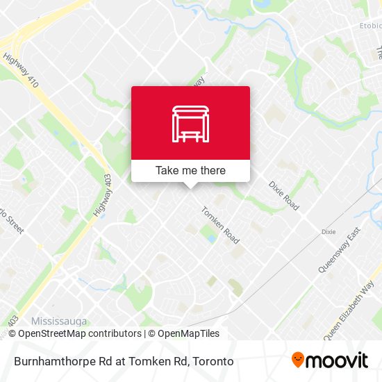 Burnhamthorpe Rd at Tomken Rd plan
