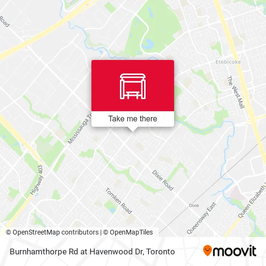 Burnhamthorpe Rd at Havenwood Dr map