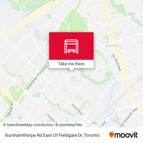 Burnhamthorpe Rd East Of Fieldgate Dr map