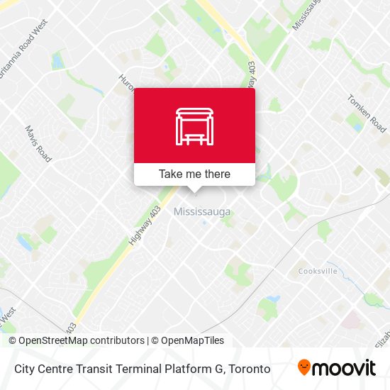 City Centre Transit Terminal Platform G map