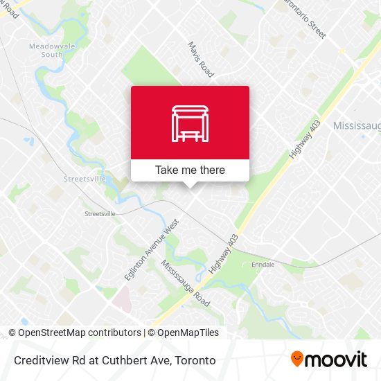 Creditview Rd at Cuthbert Ave map