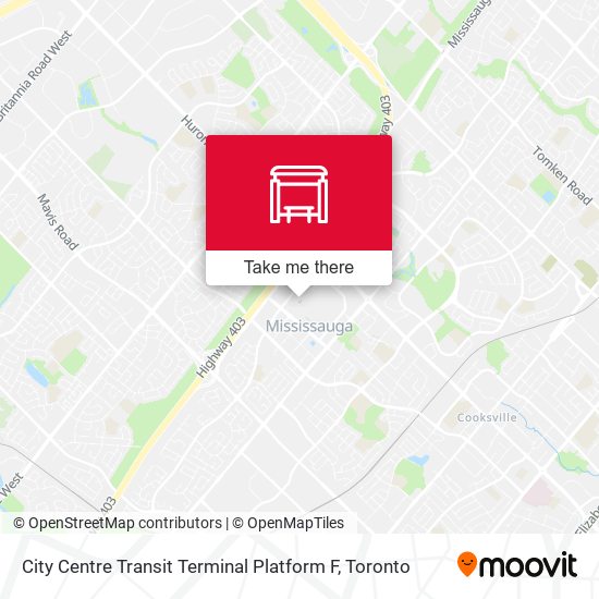 City Centre Transit Terminal Platform F map