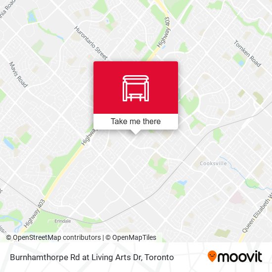 Burnhamthorpe Rd at Living Arts Dr map