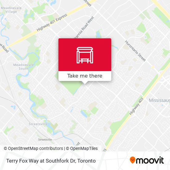 Terry Fox Way at Southfork Dr map