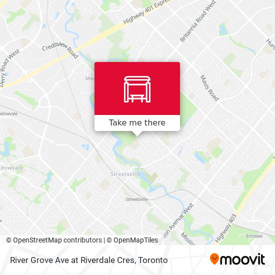 River Grove Ave at Riverdale Cres map
