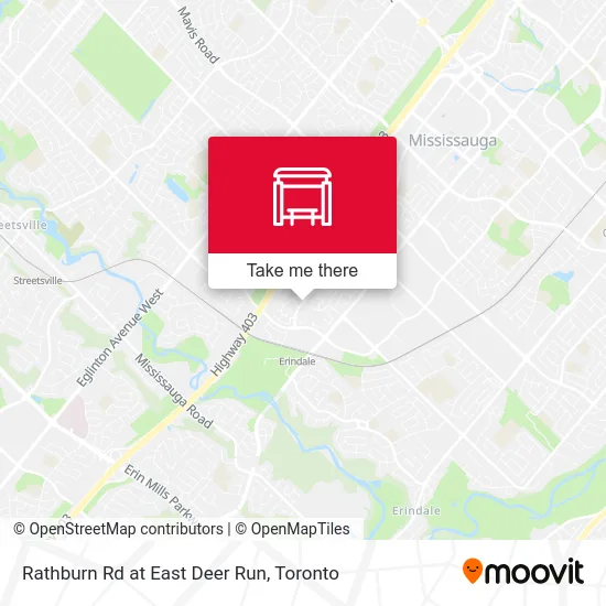 Rathburn Rd at East Deer Run map
