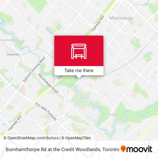 Burnhamthorpe Rd at the Credit Woodlands map